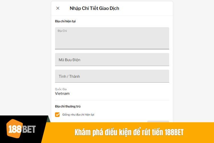 Khám phá điều kiện để rút tiền 188BET